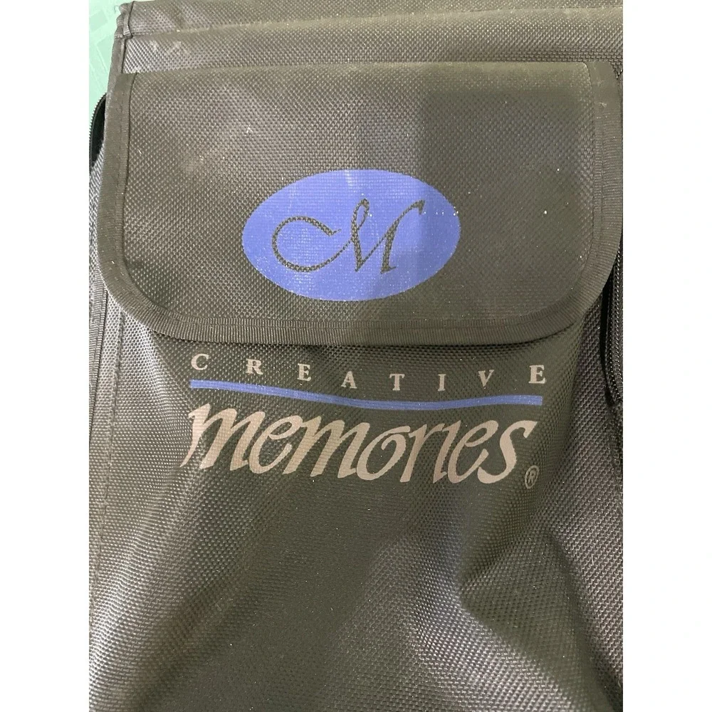 Creative Memories Black Memory Mate Bag Canvas Adjustable Strap‎ Plus 8 Plastic